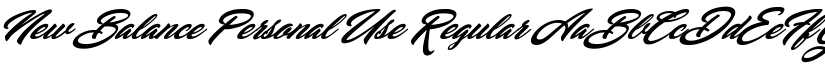 New Balance Personal Use Regular font