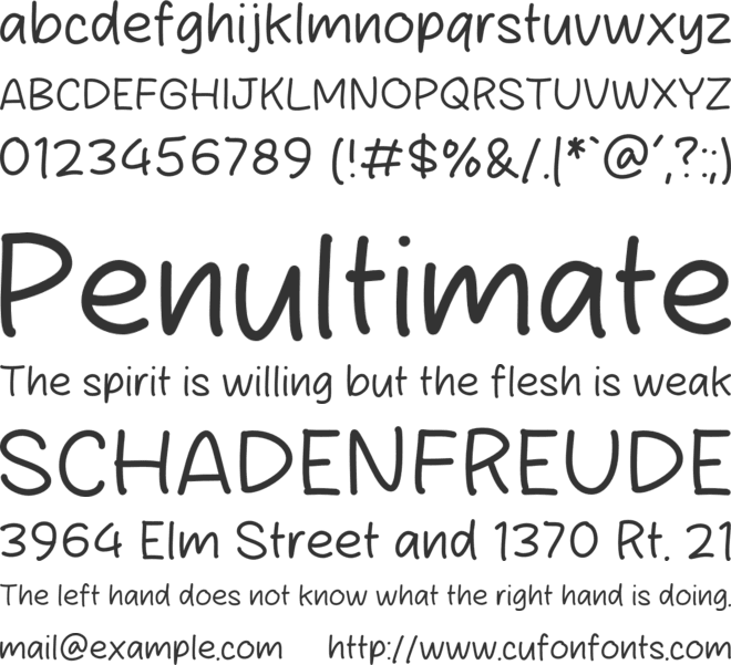 Silent People font preview