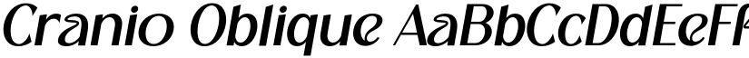 Cranio Oblique font