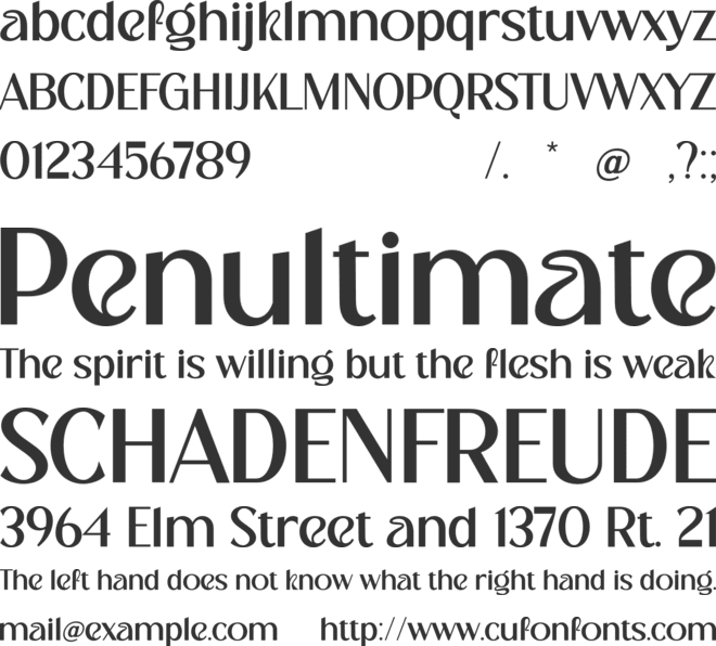 Cranio font preview
