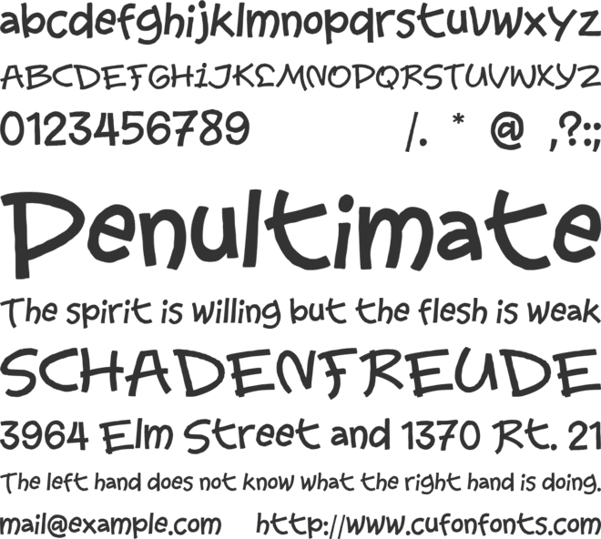 Marua font preview