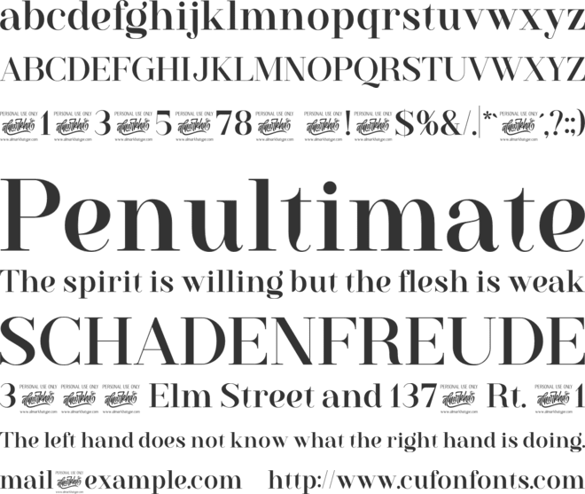 Westack font preview