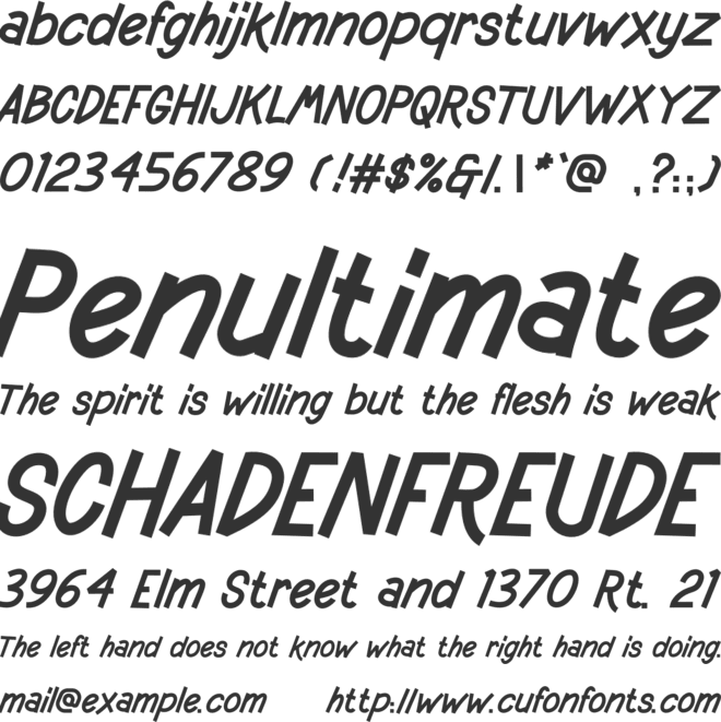 Kalcer font preview