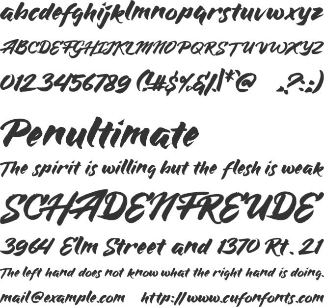 BlueSilky font preview