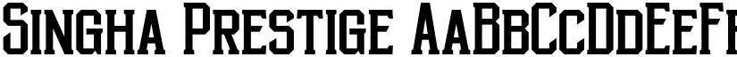 Singha Prestige font download