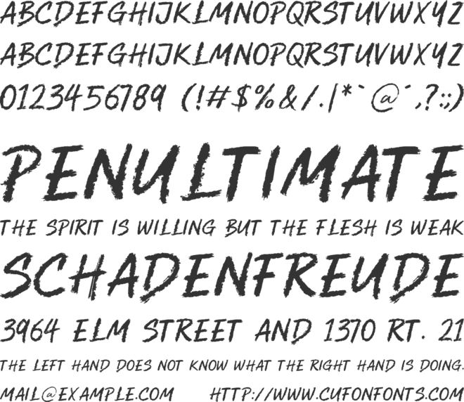 Marlyn land font preview