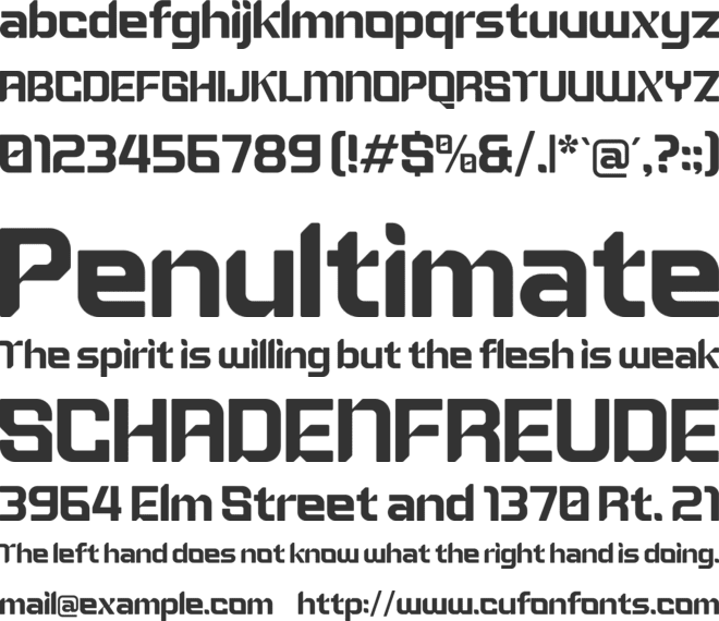 Metaor Aftershift font preview