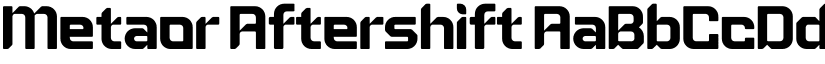Metaor Aftershift font download
