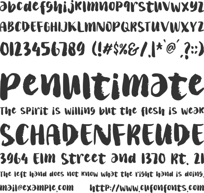 Wakaharo font preview