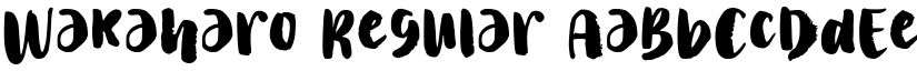 Wakaharo Regular font
