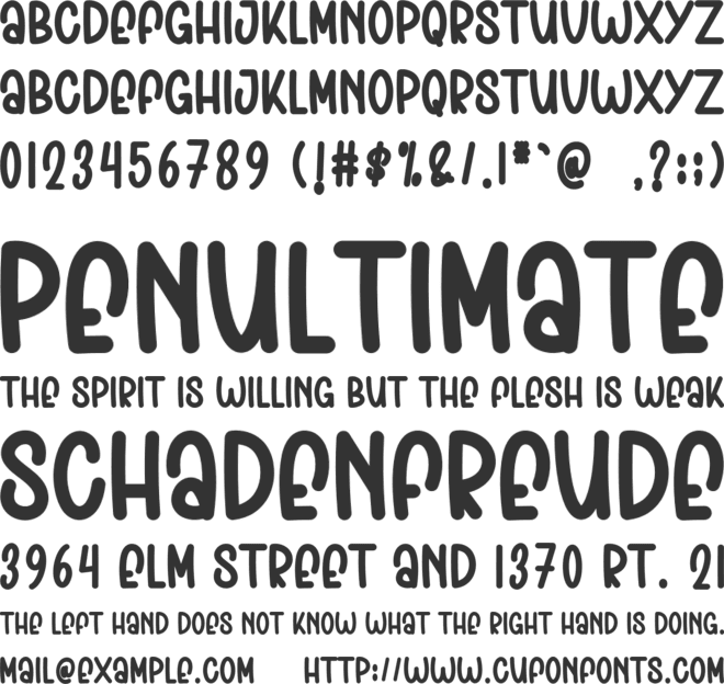 Blue Water font preview