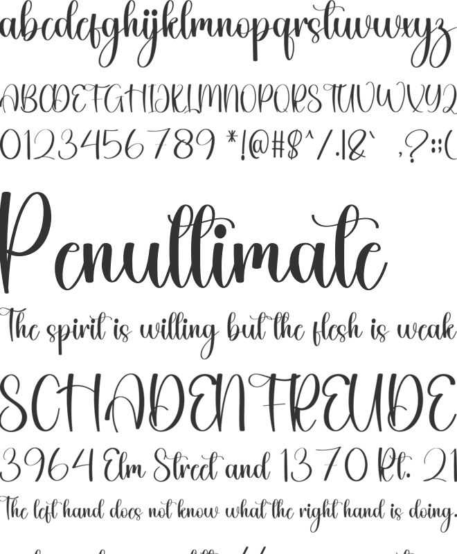 Brother Adventure font preview