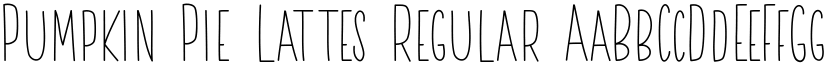 Pumpkin Pie Lattes Regular font