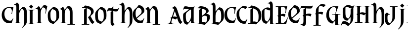 Chiron Rothen font