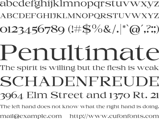 Picabro font preview