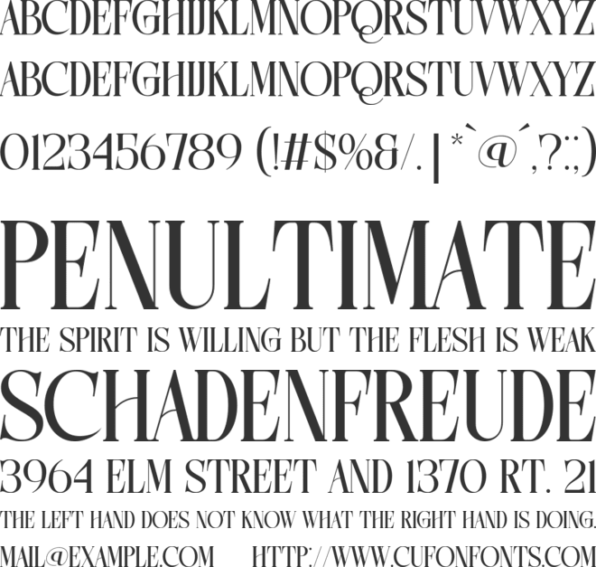 Northvale font preview