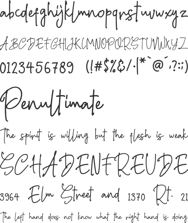 Prily font preview