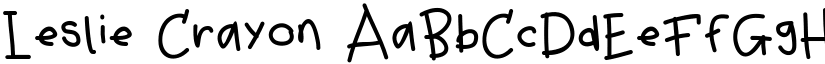 Leslie Crayon font download