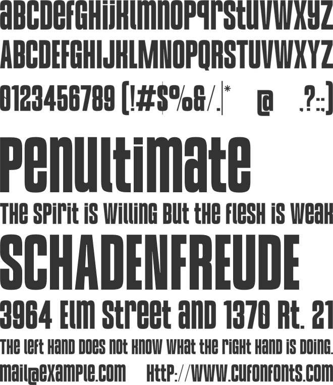 Evential font preview