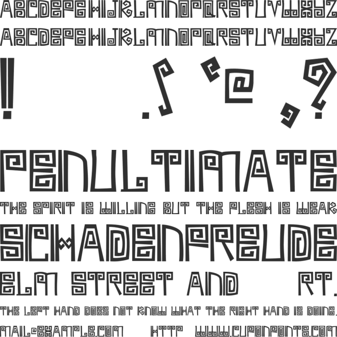 Ambages font preview