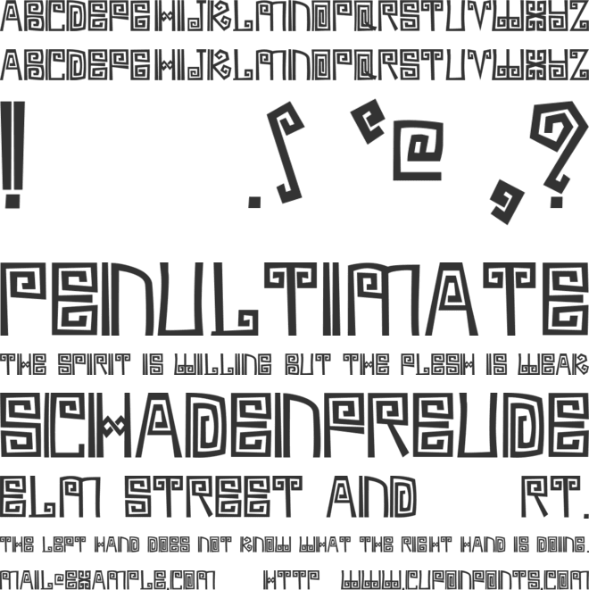 Ambages font preview