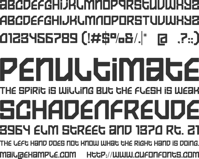 Sport Future font preview
