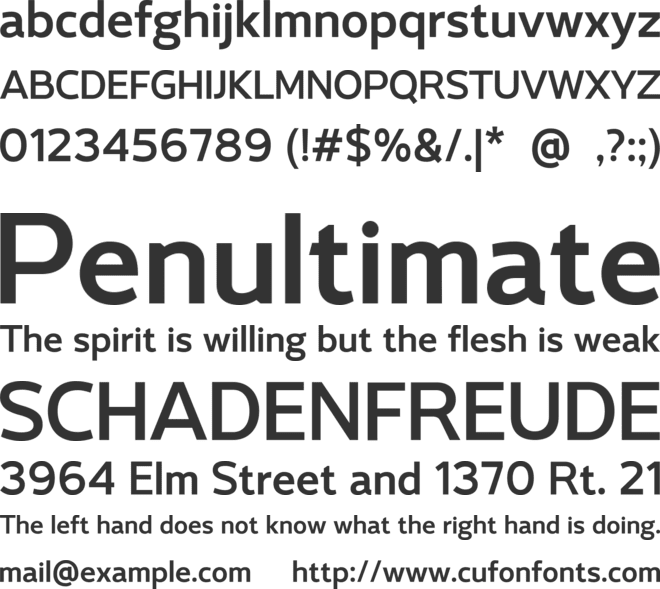 Nutra font preview