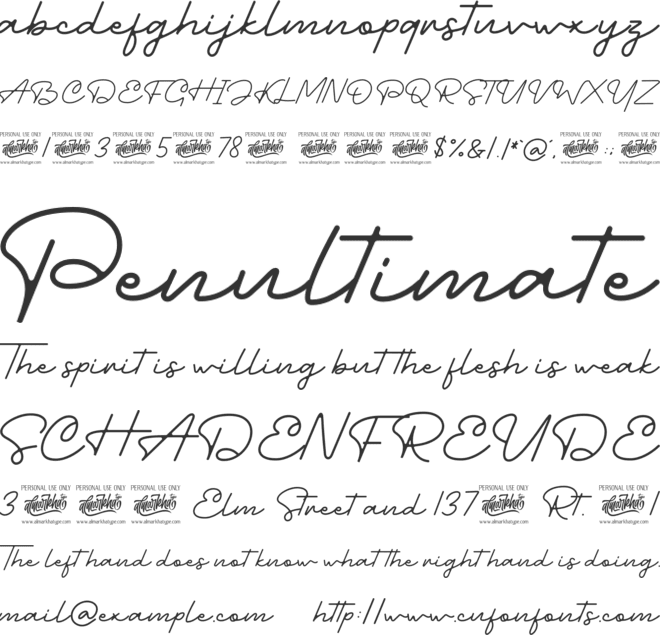 Charlotte Amalie font preview