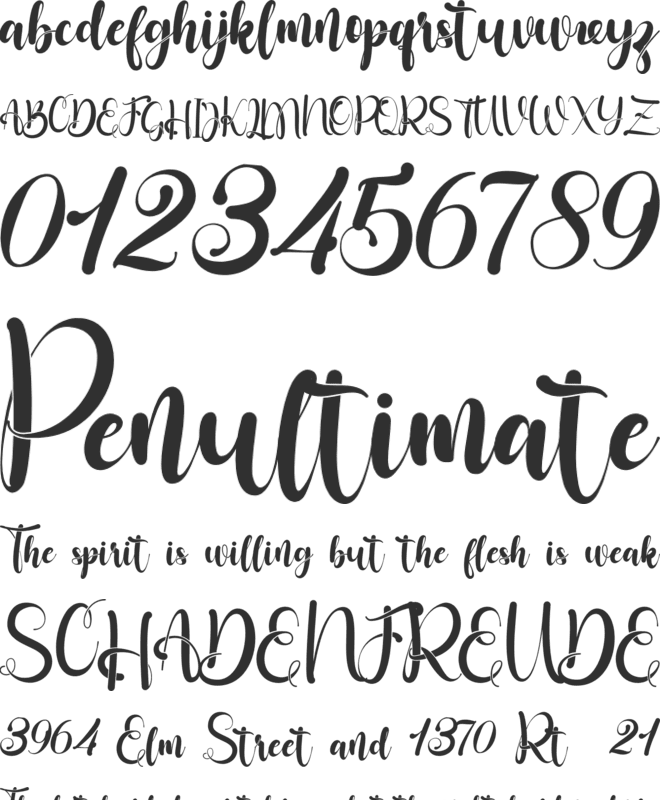 Little Betty font preview