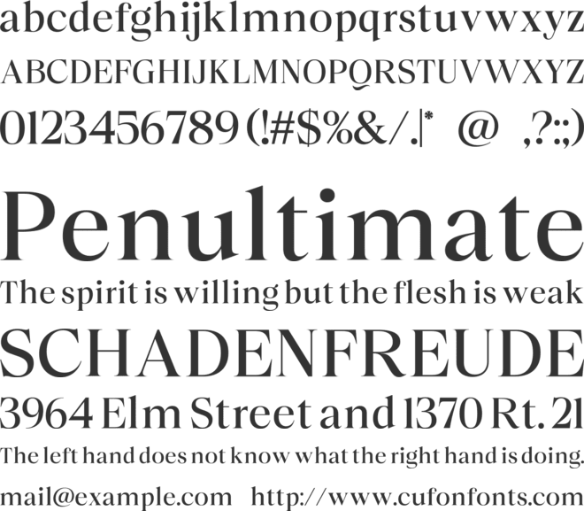 Craville font preview