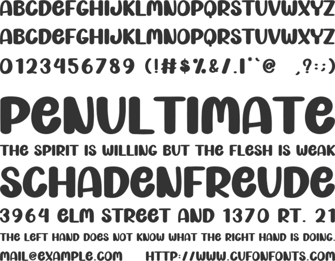 New Year font preview