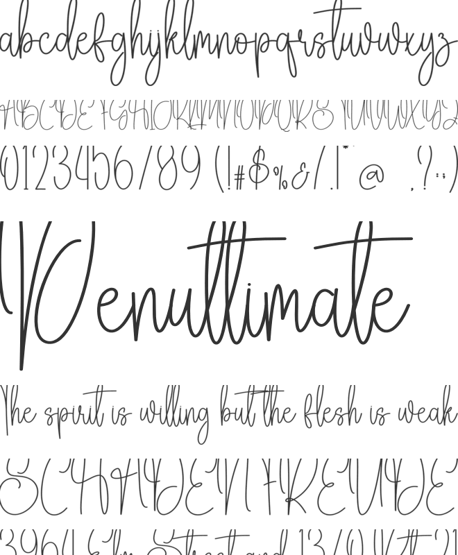Love Procreate font preview