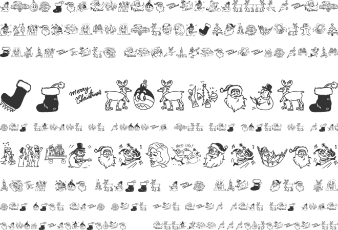 Ease Christmas font preview