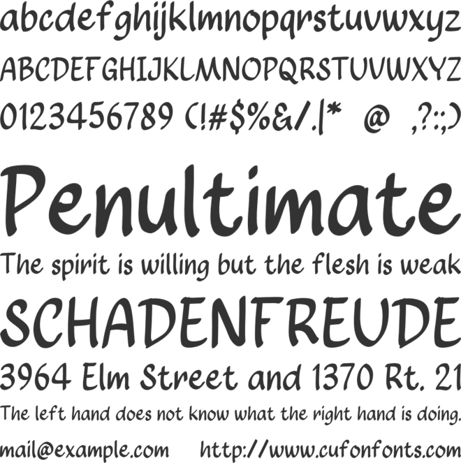 Abumeyang font preview