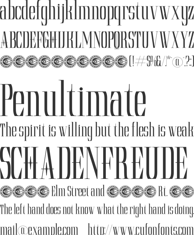 THEOME font preview