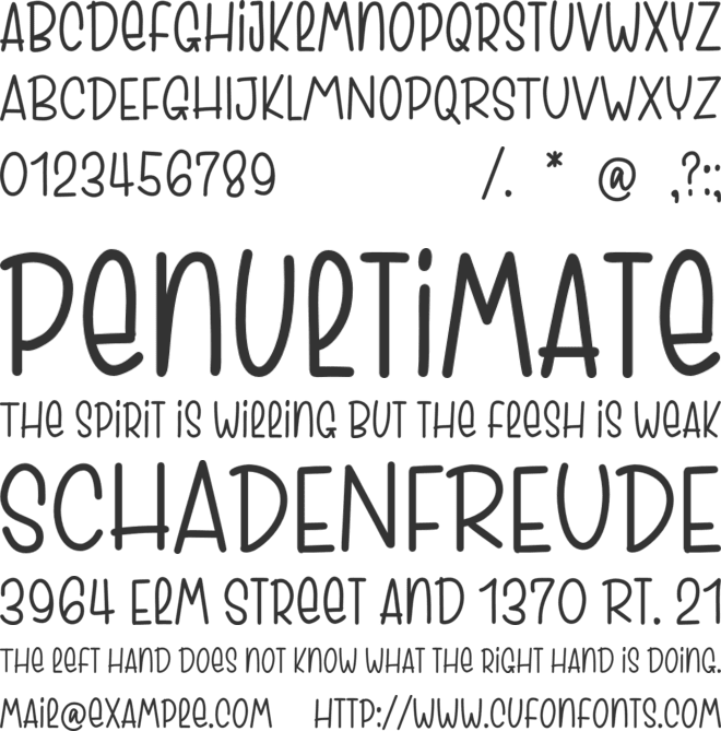 Gramel font preview