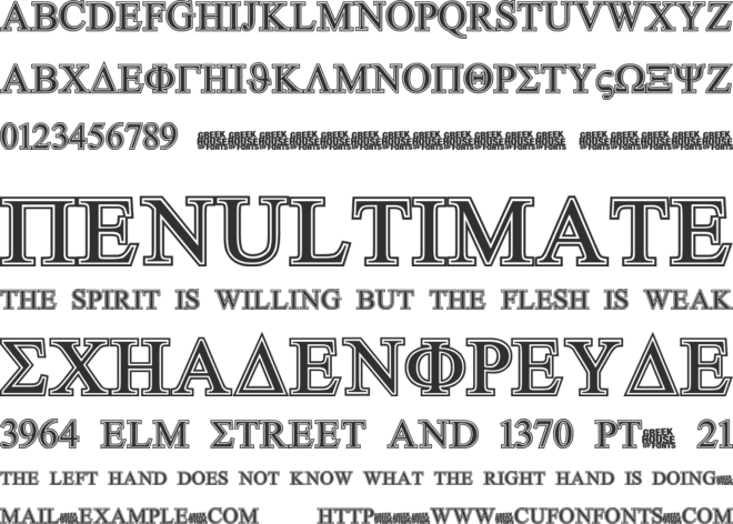 GreekHouseSymbolized font preview