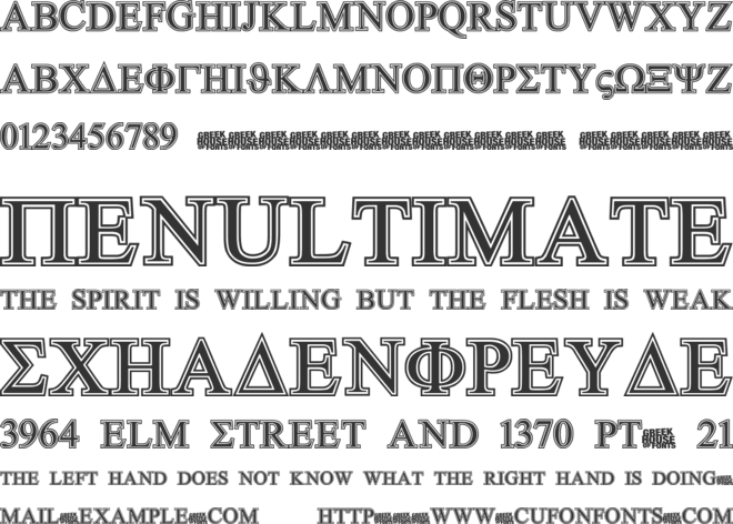 GreekHouseSymbolized font preview