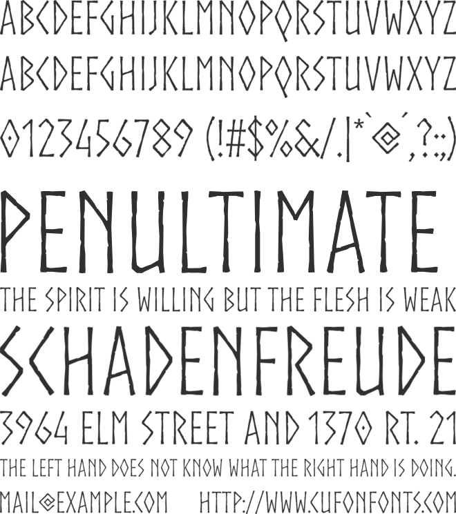 Norse font preview