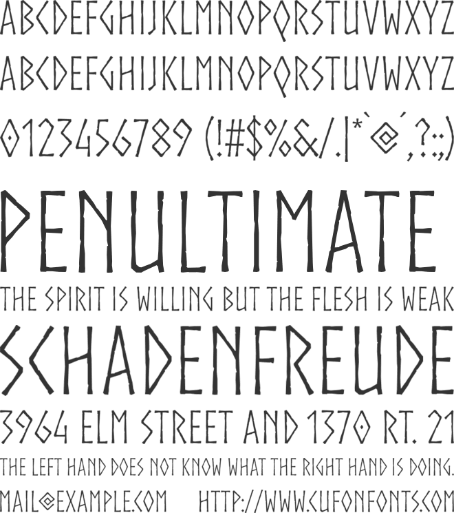 Norse font preview