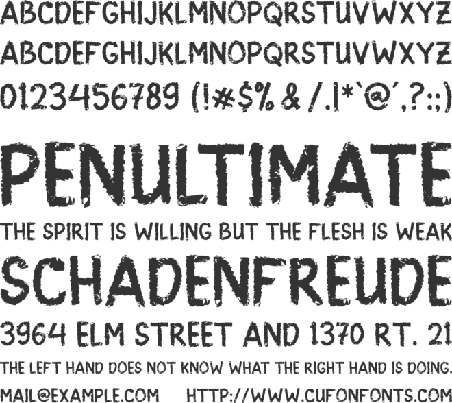 Scary Sign font preview