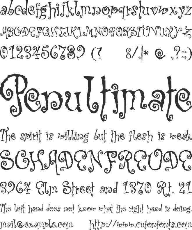 Corps Script font preview
