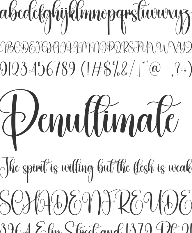 Beach font preview