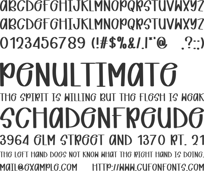 Preppy Dream font preview