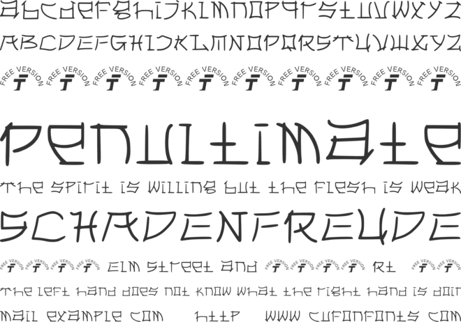 FTKakuji - FREE font preview