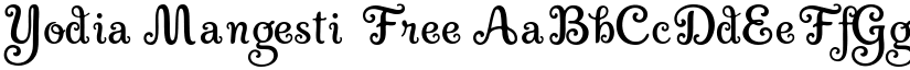 Yodia Mangesti Free font download