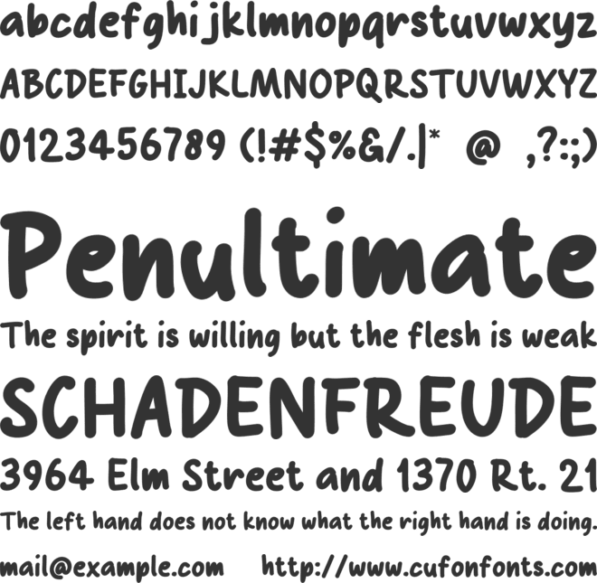 Bolongan font preview