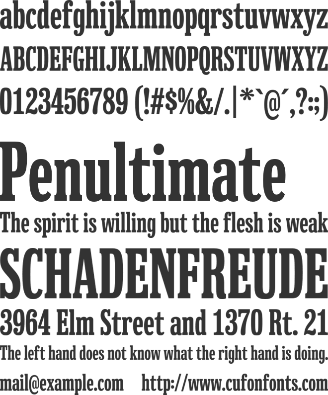 Hackensack font preview