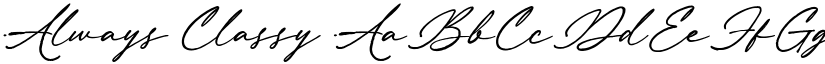Always Classy font