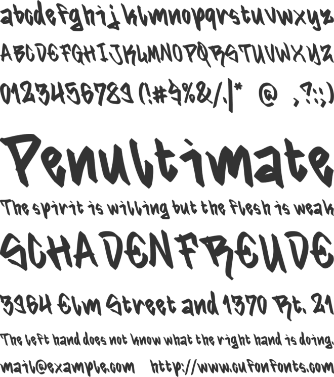 BAGGETOZ font preview